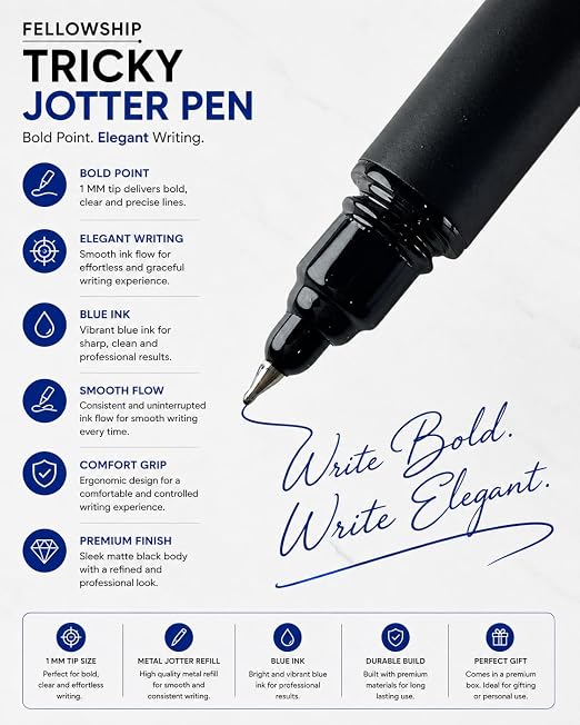 Tricky Jotter Matt Black Click Ball Pen product view 4