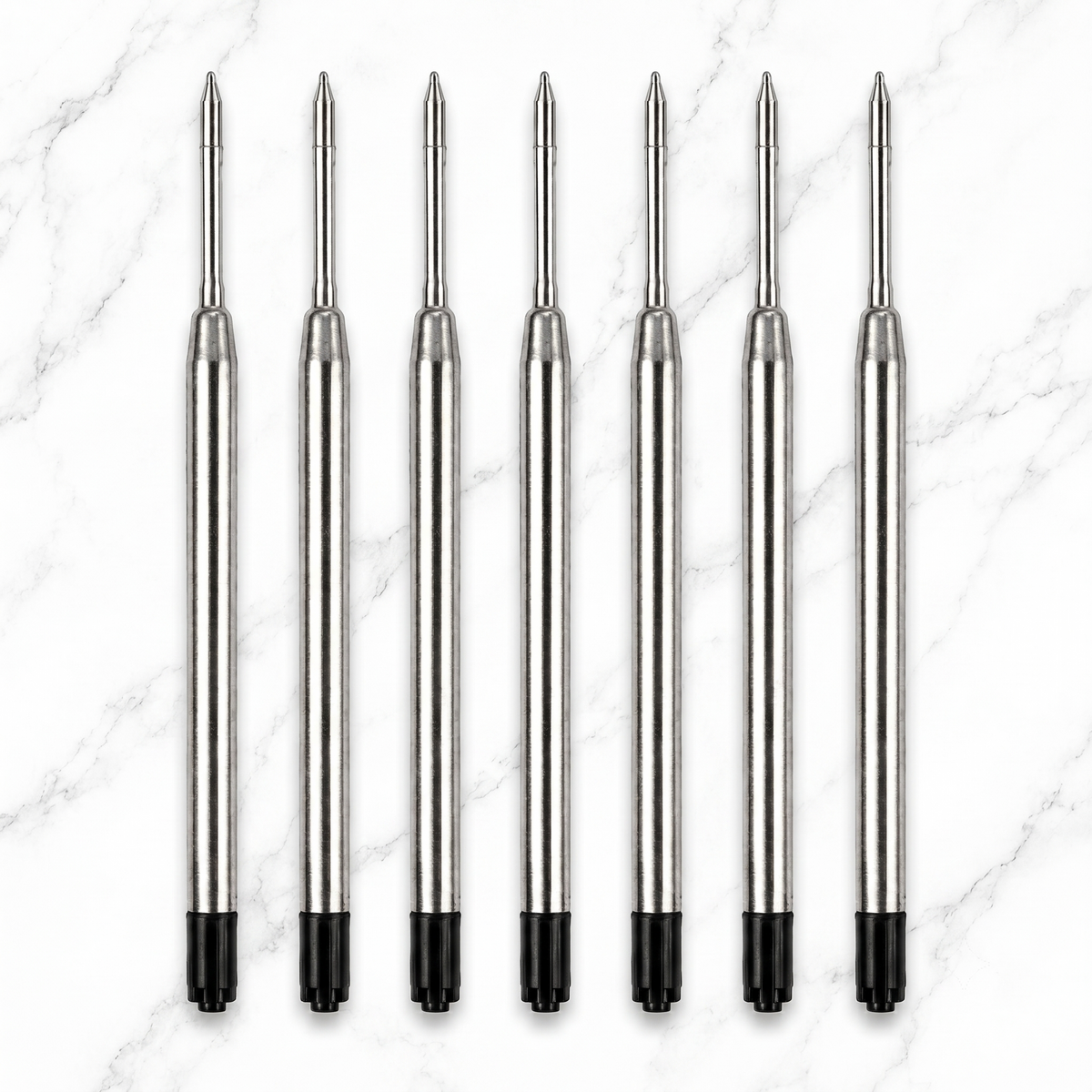 Ballpen Bazaar Ballpen Bazaar 0.6 MM Metal Jotter Pen Refill Black Ink Set of 6 | Smooth Writing Metal Ball Pen Refills with Name Engraving