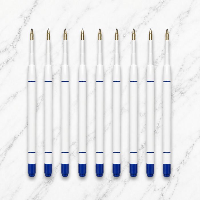 Ballpen Bazaar Ballpen Bazaar 0.6 MM Plastic Jotter Blue Ink Refills Pack of 10 | Smooth Writing Replacement Pen Refills for Jotter Ball Pens with Name Engraving
