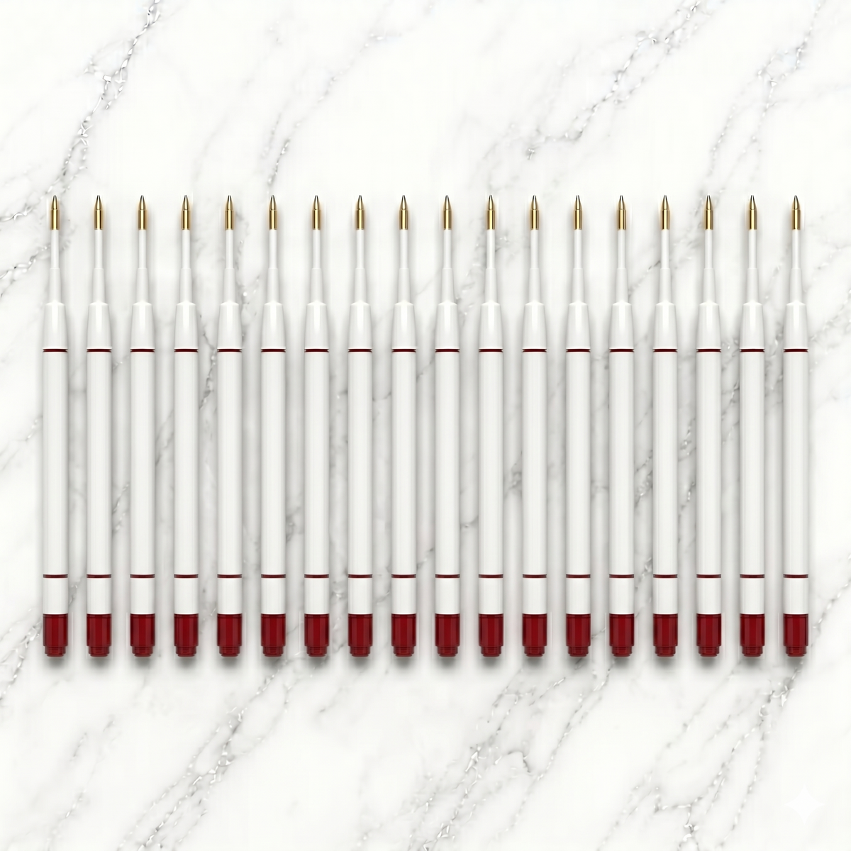 Ballpen Bazaar Ballpen Bazaar 0.6 MM Plastic Jotter Red Ink Refill Pack of 20 | Smooth Writing Ball Pen Refills with Name Engraving