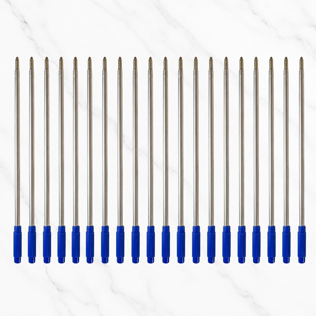 Ballpen Bazaar Ballpen Bazaar Cross Compatible 1MM Blue Ink Refill Pack of 20 | Smooth Writing Ball Pen Refills with Name Engraving