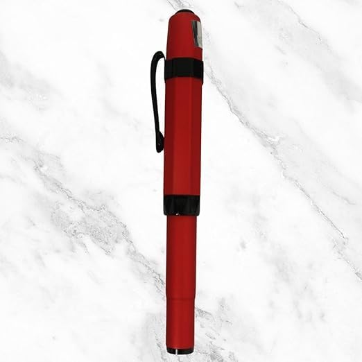 Ballpen Bazaar Ballpen Bazaar Matt Red Ball Pen with Magnetic Red Cap & Black Hexagon Clip | Openable Metal Ball Pen | Blue Ink | 1 Pen with 1 Free Blue Refill with Name Engraving