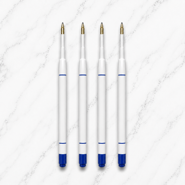 Ballpen Bazaar Ballpen Bazaar Plastic Jotter 0.6mm Blue Ink Refill Pack of 4 | Smooth Writing Ball Pen Refills | Compatible Jotter Style Replacement Refills with Name Engraving
