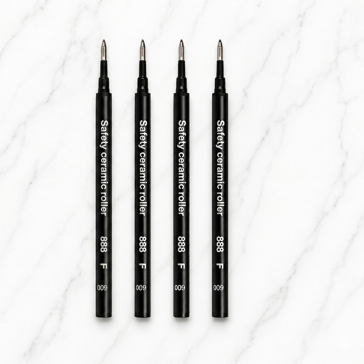 Ballpen Bazaar Ballpen Bazaar Schmidt 888F Roller Pen Refills Black Ink | German Quality Non-Dry Smooth Writing Refill Pack of 4 with Name Engraving