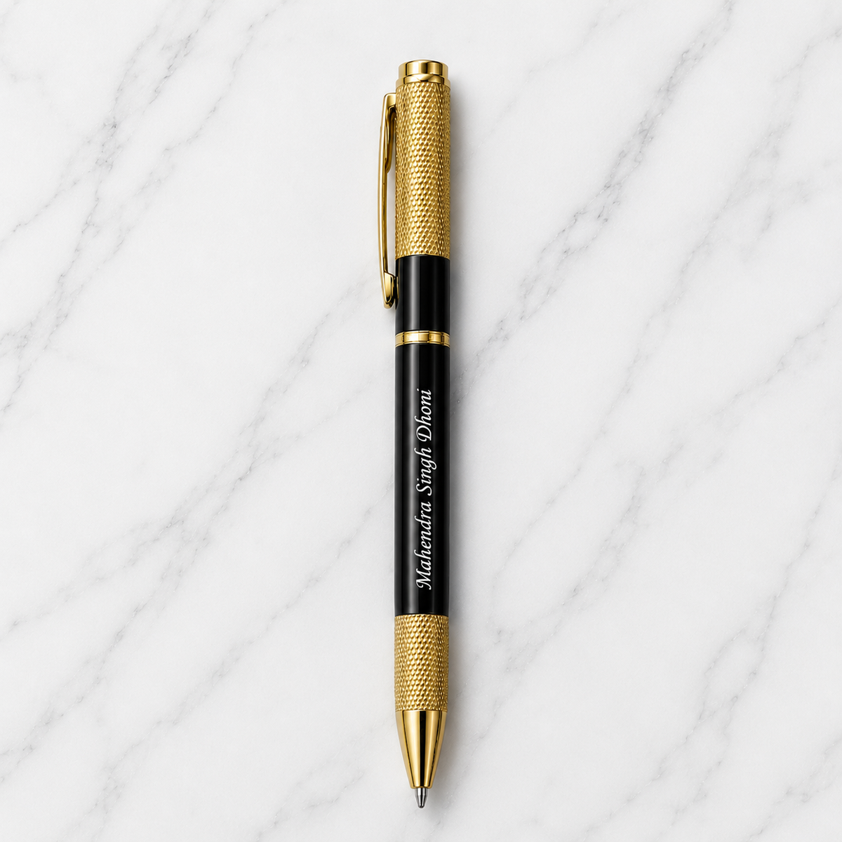 Glossy Black & Gold Grip Twist Ball Pen product view 2
