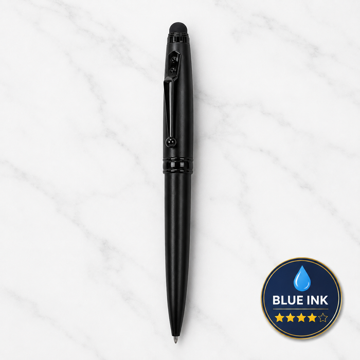Matt Black Stylus Twist Ball Pen – Blue Ink product view 1