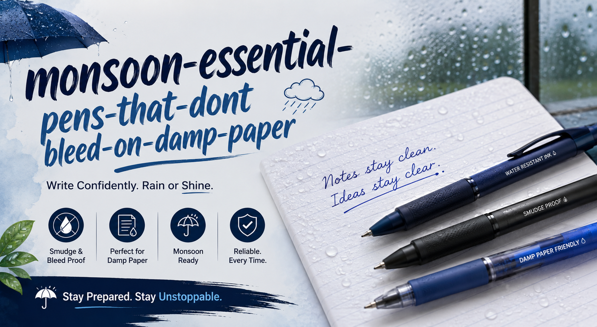 Monsoon Essential: Pens That Don't Bleed on Damp Paper – The Best Writing Companion for Rainy Days