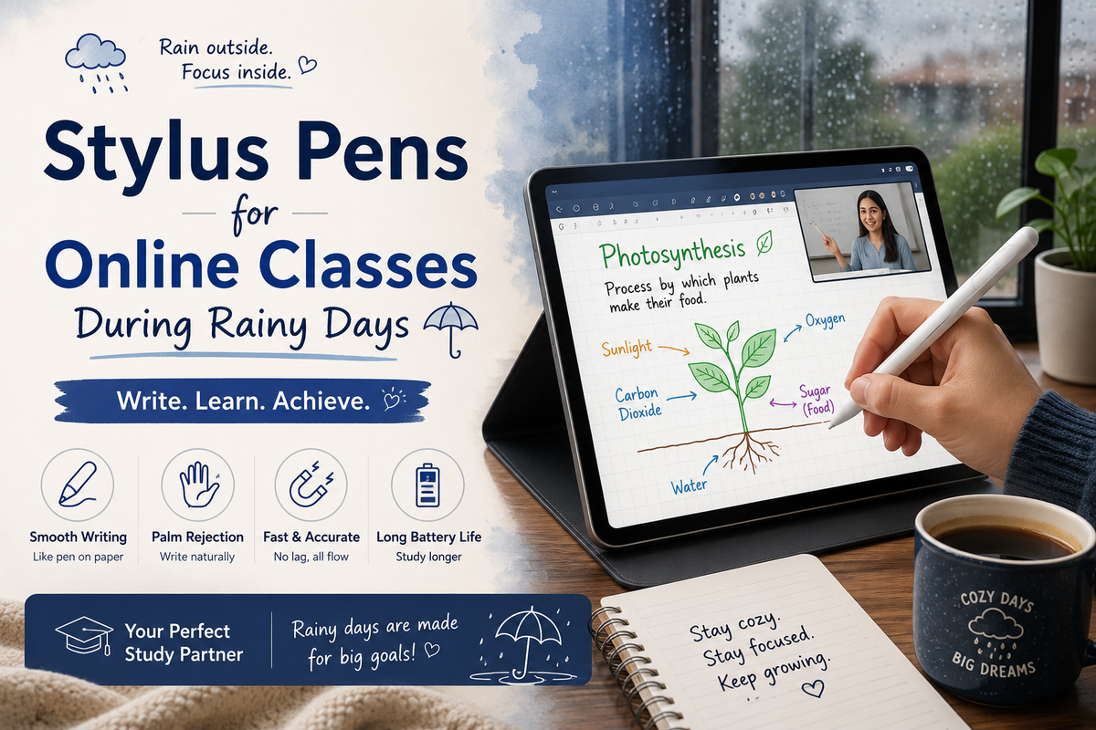 Stylus Pens for Online Classes During Rainy Days – Stay Productive, Connected & Comfortable