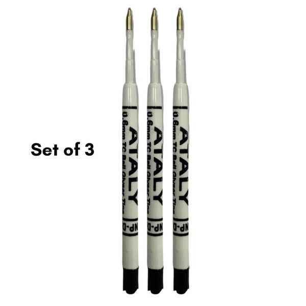 0.6mm Plastic Jotter Refills – Set of 3 | Smooth Black Ink Writing Performance