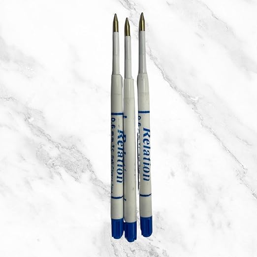 0.6mm Plastic Jotter Refills – Set of 3 | Smooth Blue Ink Writing Performance
