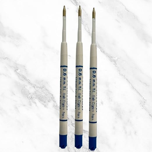 0.6mm Plastic Jotter Refills – Set of 3 | Smooth Blue Ink Writing Performance