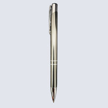 Set of 2 Metallic Gray Body with Silver Clip Click Mechanism Ball Pen – Blue Ink