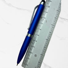 Stylus Matt Blue Mini Ball Pen with Silver Clip | Twist Mechanism | Smooth Blue Ink | Compact Writing Pen for Mobile Devices & Everyday Use