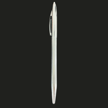 Metallic Glossy Silver Body Ball Pen with Silver Clip | Twist Mechanism | 0.6mm Screw Type Blue Ink Refill | Smooth Writing Pen for Men & Women | Premium & Budget Friendly Gift
