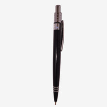 Metallic Glossy Black Ball Pen with Silver Clip | Click Mechanism | Smooth Blue Ink Writing Pen