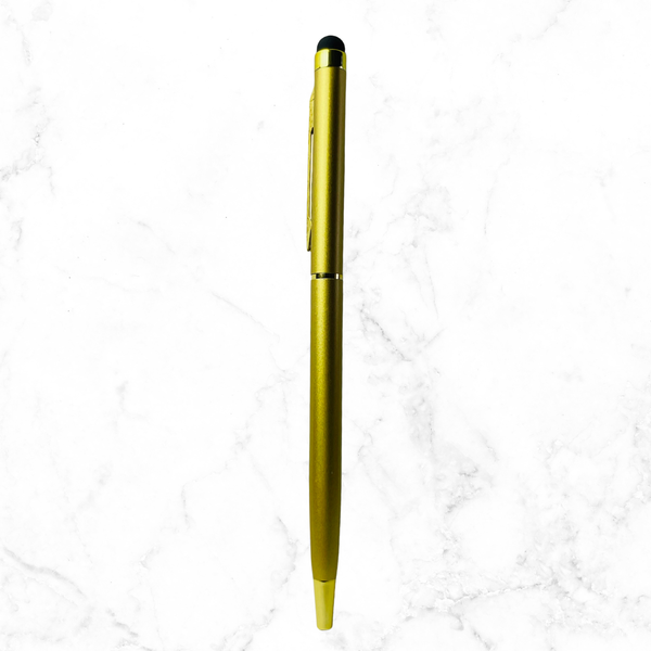 Ballpen Bazaar's Metallic Glossy Gold Body Ball Pen with Gold Clip | Twist Mechanism | Smooth Blue Ink Writing
