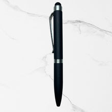 Stylus Matte Gunmetal Mini Ball Pen with Silver Clip | Premium Twist Mechanism | Smooth Blue Ink | Compact Stylish Pen