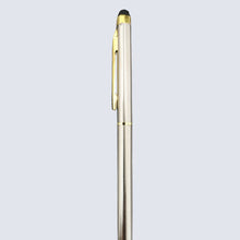 Set of 2 Silver & Gold Twist Ball Pens | Luxury Writing Pen Set for Men & Women | 0.6mm Screw Type Blue Ink Refill