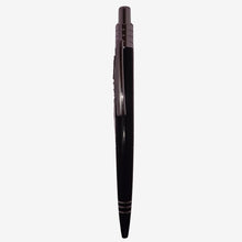 Metallic Glossy Black Ball Pen with Silver Clip | Click Mechanism | Smooth Blue Ink Writing Pen