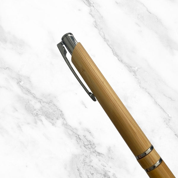 Set of 3 Premium Wooden Finish Stylus & Ball Pens – Silver Clip | Blue Ink | Click Mechanism