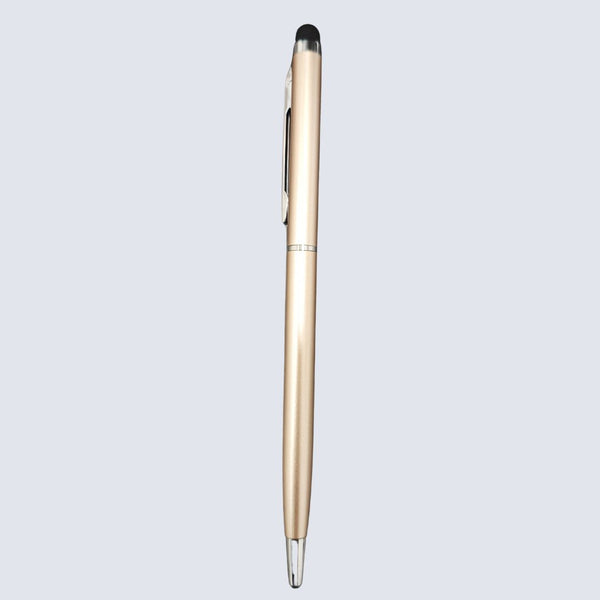 Set of 6 Stylus Metallic Glossy Rose Gold Body Ball Pens with Silver Clip | Twist Mechanism | Blue Ink