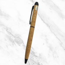 Wooden Color Mobile Touch Ball Pen with Black Clip – Twist Mechanism | Smooth Writing with Glycer 0.6mm Blue Ink