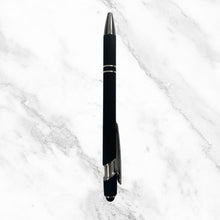 Set of 2 Premium Stylus Ball Pens – Wooden & Matte Black | Mobile Touch | Blue Ink