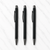 Ballpen Bazaar Set of 03 Matt Black Colour Body with Gunmetal Colour Clip Click Mechanism Ball Pen | Blue Ink | Premium Metal Writing Pens | 3 Pcs