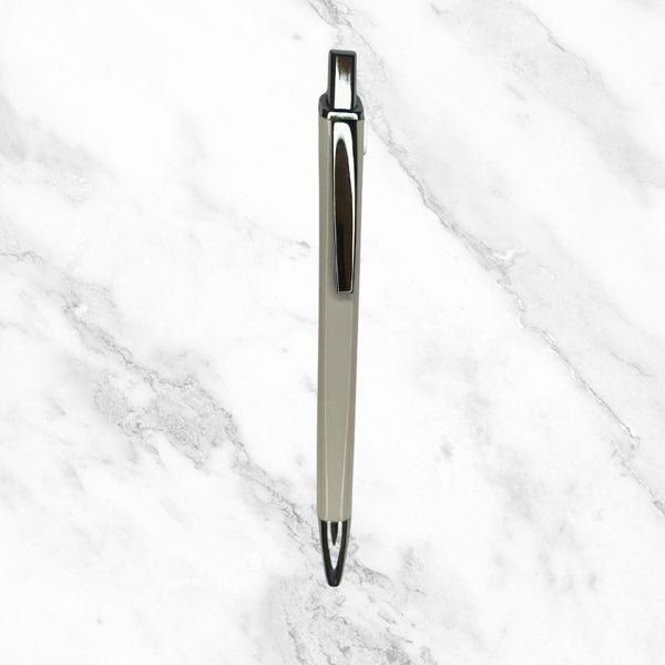 White Body Premium Click Ball Pen – Silver Clip | Jotter Refill Blue Ink | Elegant Writing