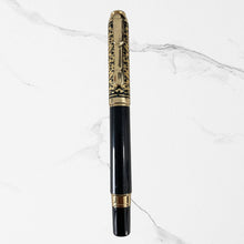 Metallic Glossy Black Ball Pen with Gold Designer Cap & Horse Symbol Clip | Openable Mechanism Premium Blue Ink Writing Pen for Professionals & Gifting