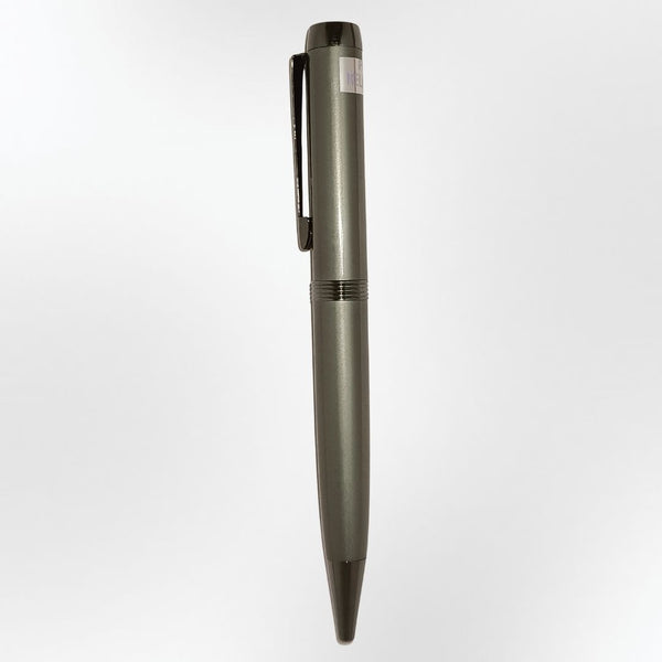 Metallic Glossy Gray Twist Ball Pen – Premium Writing Gift for Men & Women | 0.6mm Screw-Type Blue Refill