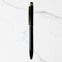 Fellowship 2-in-1 Glossy Black Ball Pen | Dual Ink (Blue & Red) | Gold Clip