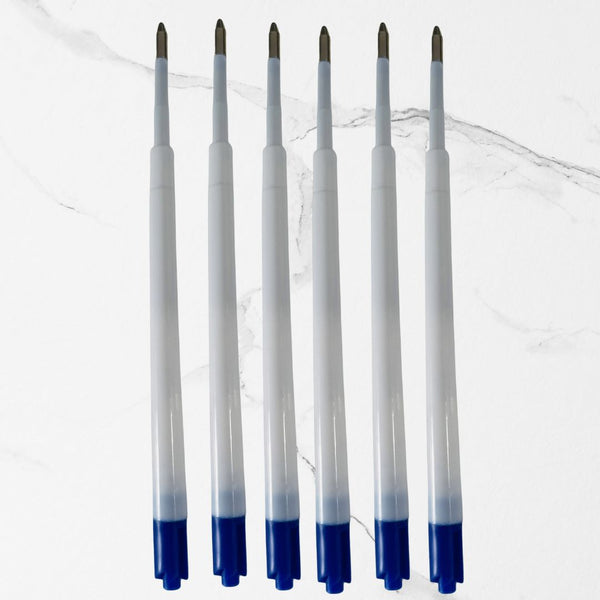 1mm Plastic Jotter Refills – Set of 6 | Smooth Blue Ink