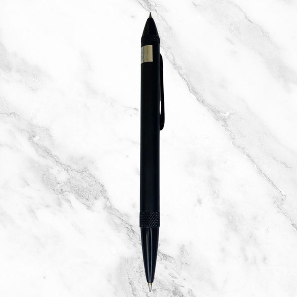 2-in-1 Glossy Black Ball Pen – Blue & Black Ink | BallPenBazaar
