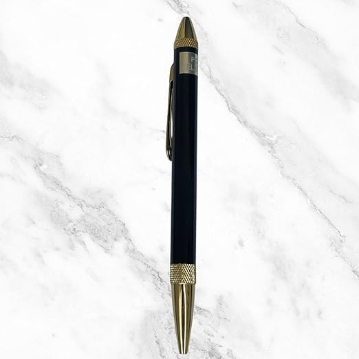 2 in 1 Metallic Glossy Black Colour Body with Gold Colour Grip Dual Ink...