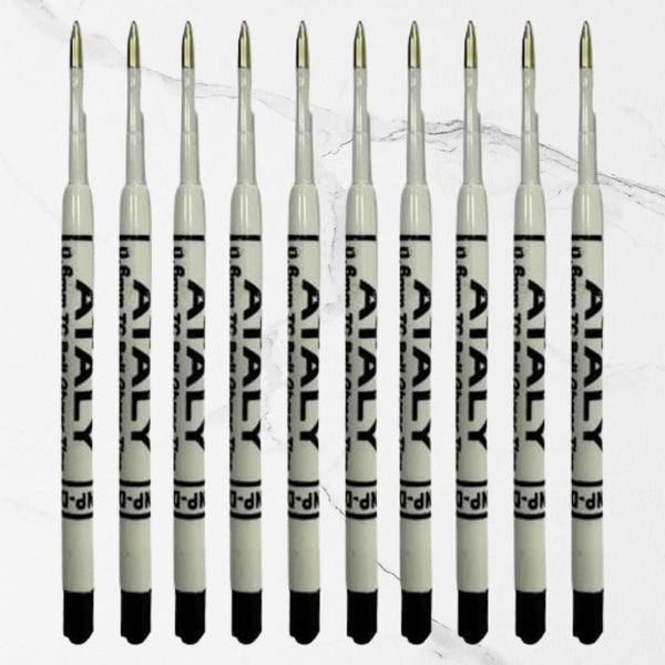 Set of 10 Plastic Jotter Refills – 0.6mm Fine Point | Smooth Black Ink | Compatible with Jotter Ball Pens | Long-Lasting Refill Set for Everyday Writing