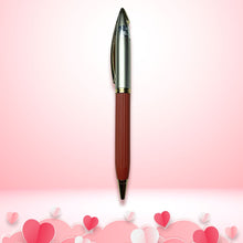 Metallic Glossy Gunmetal & Orange Dual-Colour Ball Pen with Gold Clip Twist Mechanism | Blue Ink | Premium Valentine Gift Pen