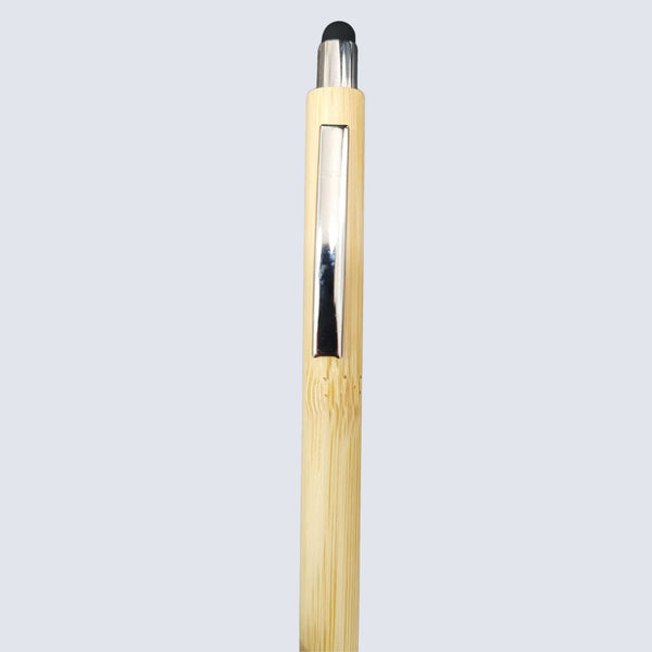 Stylus Wooden Colour Body Ball Pen with Silver Clip | Click Mechanism | Blue Ink