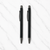 Ballpen Bazaar Set of 02 Matt Black Colour Body with Gunmetal Colour Clip Click Mechanism Ball Pen | Blue Ink | Premium Metal Writing Pens | 2 Pcs