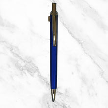 Metallic Blue Ball Pen with Silver Clip – Click Mechanism | Smooth Writing with Jotter Refill Blue Ink