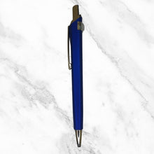Metallic Blue Ball Pen with Silver Clip – Click Mechanism | Smooth Writing with Jotter Refill Blue Ink