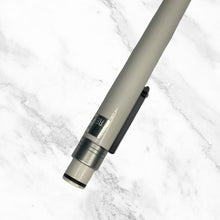 Metallic White Ball Pen with Silver Clip – Click Mechanism | Smooth Writing with Jotter Refill Blue Ink