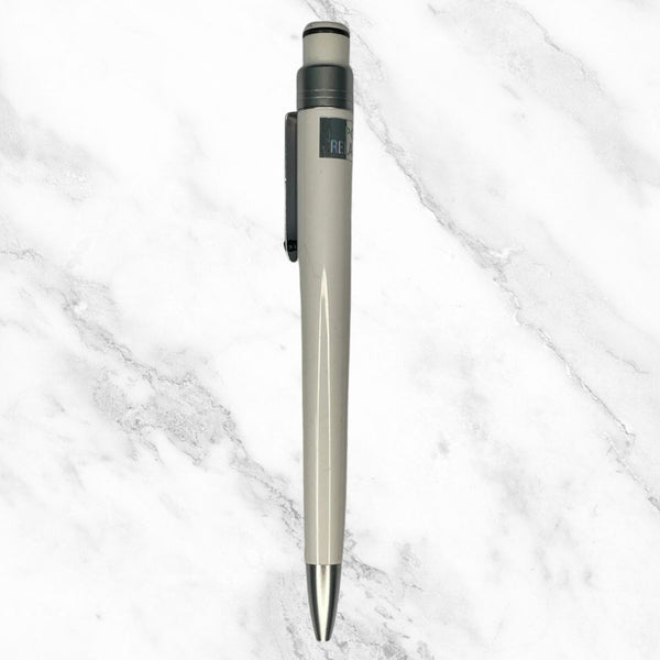 Plastic White Body With Silver Clip Ball Pen – Click Mechanism | Blue Ink | Sleek & Minimal Design