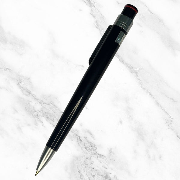 Black Plastic Body Ball Pen with Black Clip – Click Mechanism | Smooth Writing with Jotter Refill Blue Ink
