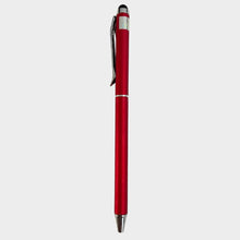 Combo of 2 Stylus Twist Ball Pens – Grey & Red Finish | Twist Mechanism | 0.6mm Blue Ink | Touchscreen Compatible