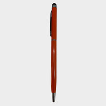 Glossy Orange Color Stylus Ball Pen – Twist Mechanism | 0.6mm Blue Ink | Touchscreen Compatible | Set of 2