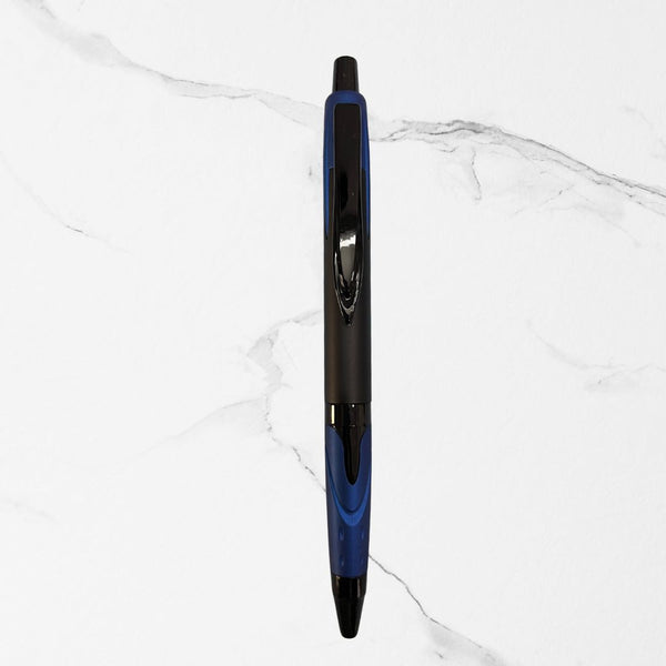 Metallic Glossy Black Body with Blue Design Ball Pen – Premium Click Mechanism | Smooth Blue Ink | Elegant Writing Pen