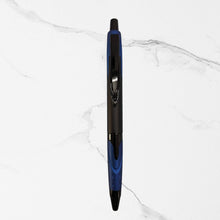 Metallic Glossy Black Body with Blue Design Ball Pen – Premium Click Mechanism | Smooth Blue Ink | Elegant Writing Pen