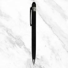 Matt Designer Black Ball Pen with Glossy Clip – Mobile Touch Tip | Twist Mechanism | Premium Blue Ink Writing Pen for Office & Gifting
