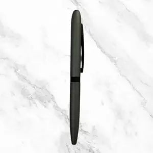 Matt Gunmetal Mini Ball Pen – Black Clip | Twist Mechanism | Blue Ink | Sleek & Portable Writing Tool